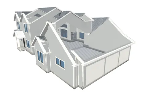 House with body, trim and fascia painted