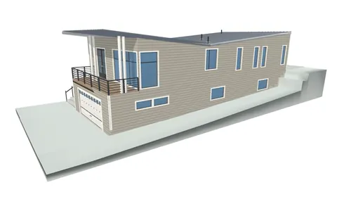 Modern house with lap siding on every wall